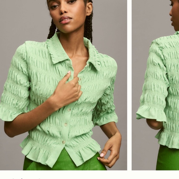 Maeve/Anthropologie Ruched Blouse - Picture 1 of 2